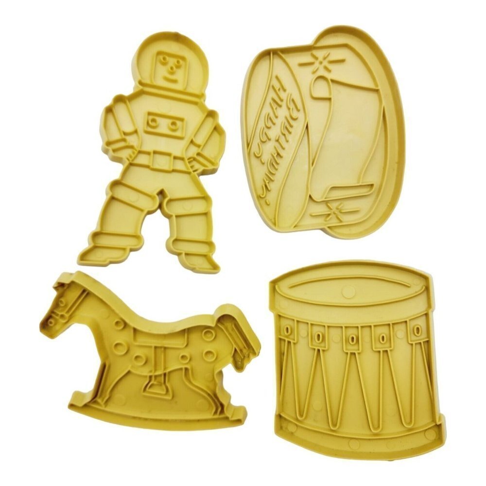 Vintage Stanley Home Products Cookie Cutters 4 Childs Horse Birthday Astronaut